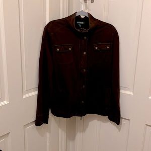 Dark chocolate brown jersey jacket
